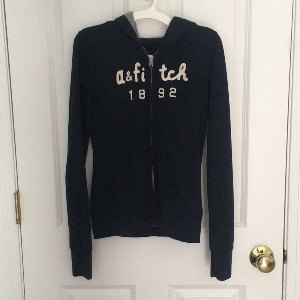abercrombie kids XL navy zip-up sweatshirt!